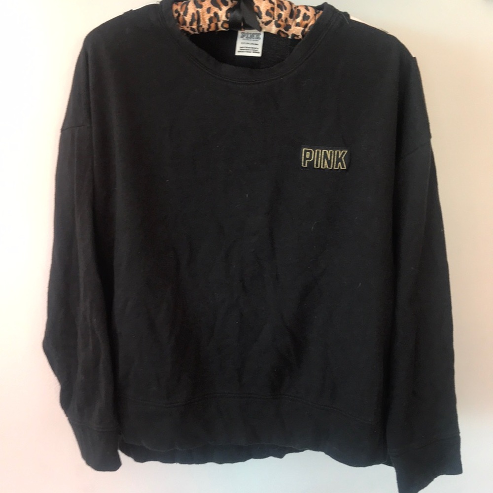 PINK black sweatshirt - size small